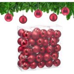Boule de nol, lot pratique de 50, plastique robuste, pour dcorer le sapin, diamtre : 6 cm, rouge - ...