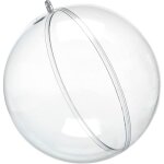 Boule en plastique perfore transparente 16 cm ? idale pour sapin, mariages, ftes et chanes led, cristal ...