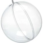 Boule en plastique perfore transparente 16 cm ? idale pour sapin, mariages, ftes et chanes led, cristal ...