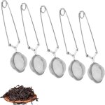 Boule à thé, 5 pièces pinces à thé en acier inoxydable, infuseur à thé en forme de boule, pinces à tamis ... Boule à thé, 5 pièces pinces à thé en acier inoxydable, infuseur à thé en forme de boule, pinces à tamis ...