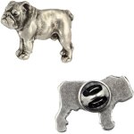 Bouledogue anglais, bulldog i - broche chien plaque argent, pingle lgante, bijoux de revers de la ...