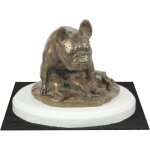 Bouledogue français i - statuette de chien, figurine sur socle blanc, trophée pour exposition canine ... Bouledogue français i - statuette de chien, figurine sur socle blanc, trophée pour exposition canine ...