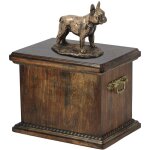 Bouledogue franais iii - urne pour cendres de chien, urne avec statuette, urne lgante de style classique ...
