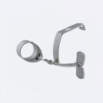 Boulet - support sans per�age pour barre � rideaux �20mm sur coffre volet roulant en nickel mat