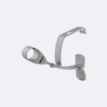 Boulet - support sans perçage pour barre à rideaux Ø28mm sur coffre volet roulant en nickel mat Boulet - support sans perçage pour barre à rideaux Ø28mm sur coffre volet roulant en nickel mat