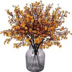Bouquet automne de 6 fausses fleurs souffle pour centre de table et d�coration int�rieure