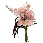 Atmosphera wild romance bouquet fleurs artificielles rose 60 cm