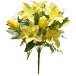 Bouquet de lys artificiel, simulation de fleurs au toucher rel, pour bureau, fte de mariage, dcoration ...