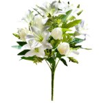 Bouquet de lys artificiel, simulation de fleurs au toucher rel, pour bureau, fte de mariage, dcoration ...