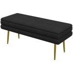 Bout de lit coffre rangement cach multifonction lgant 100x37. 5x42cm pour le salon la chambre meuble ...