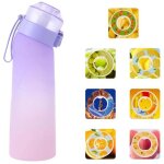 Bouteille d'ar�me d'air 650 ml, 7 saveurs diff�rentes, bouteille de sport parfum�e, sans bpa, 0 sucre, ...