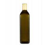 Bouteille carr�e marasca olive 750 ml en verre pour teintures d'huile d'olive