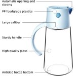 Bouteille distributrice d'huile d'olive avec bouchon automatique, pour cuisine, bec verseur anti - goutte ...