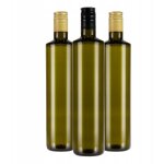 Bouteille dorica olive 750 ml pour huile d'olive, teintures, verre fonc�, 0, 7 l