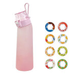 Bouteilles d'eau aromatis�es aux fruits 700ml - bouteilles de sport sans bpa avec 8 capsules aromatis�es, ...