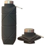 Bouteille d'eau pliable et r�utilisable en silicone de 700ml, tasse portable anti - fuite pour camping ...