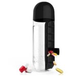 Bouteille d'eau de sport avec insert organisateur de bo�te quotidienne de 7 jours verre � boire de qualit� ...