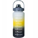 Bouteille d'eau avec tasse � mesurer et rappel de paille gym fitness 2l