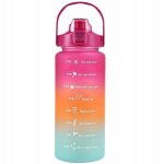 Bouteille d'eau avec tasse � mesurer et rappel de paille gym fitness 2l