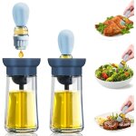 Bouteille d'huile de 180 ml avec brosse, bouteille d'huile 2 en 1, bouteilles d'huile en verre avec brosse ... Bouteille d'huile de 180 ml avec brosse, bouteille d'huile 2 en 1, bouteilles d'huile en verre avec brosse ...