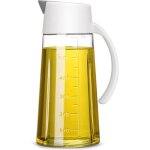 Bouteille d'huile, 650 ml, huile d'olive, bouteille en verre avec ouverture et fermeture automatiques ...