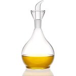 Bouteille huilier en verre transparent, bec verseur pr�cis, id�ale huile / vinaigre cuisine ou barbecue. ...