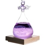 Bouteille mto en verre avec support et dcoration d'ange - station mto saint - valentin (violet)