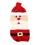 La bouteille � la mode de vin de p�re no�l de no�l tricote des chandails pour la d�coration de table(p�re ...