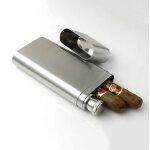 Bouteille de poche pour alcool avec étui à cigare, etui à cigare de voyage acier inoxydable tube de cigare ... Bouteille de poche pour alcool avec étui à cigare, etui à cigare de voyage acier inoxydable tube de cigare ...