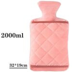 Bouteille thermos 2l, bouillotte avec couvercle souple, sans bpa, sans parfum, soulagement de la douleur, ...