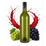 Bouteille en verre de 750 ml avec bouchon � vis pour vin, liqueur, jus, alcool