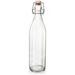 Bouteille en verre avec bouchon en li�ge pour vin, liqueur, sirop, jus 1 l