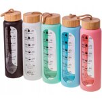 Bouteille en verre avec couvercle en bambou n� : 8762