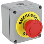 Bouton d'arr�t d'urgence composable, r�sistant aux rfi ip66 �tanche en aluminium panneau rouge interrupteur ...