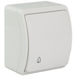 Bouton poussoir �tanche  sonnette  blanc ip44 koala