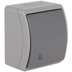 Bouton poussoir �tanche  sonnette  gris graphite ip44 koala