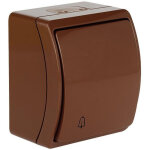 Bouton poussoir �tanche  sonnette  marron ip44 koala