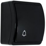 Bouton poussoir �tanche  sonnette  noir ip44 koala