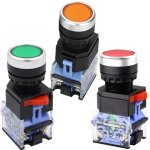 Bouton - poussoir momentan� rouge vert jaune bouton - poussoir momentan� de 22 mm bouton - poussoir de ...