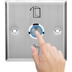 Bouton poussoir de porte en acier inoxydable, interrupteur de dverrouillage d'urgence avec voyant