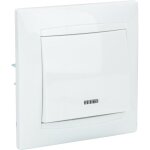 Bouton poussoir  voyant encastr zyna - blanc zenitech