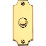 Bouton sonnette sans �tiquette laiton lisse