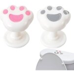 Bouton de toilette mignon, bouton de toilette mignon, 2 pi�ces outil de presse en forme de patte de chaton, ...