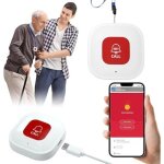 Bouton d'urgence intelligent pour seniors, appel d'urgence � domicile via wi - fi sur t�l�phone portable, ...