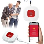 Bouton d'urgence intelligent pour seniors, appel d'urgence � domicile via wi - fi sur t�l�phone portable, ...