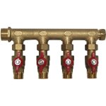 Boutt� - collecteur avec vannes � �crou mobile 3, 4 ou 5 sorties ? 4 vannes