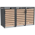 Westmann box pour poubelles en m�tal lacina 3x240 l