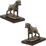 Boxer, boxer iii - statuette de chien, figurine sur socle blanc, trophée pour exposition canine par art ... Boxer, boxer iii - statuette de chien, figurine sur socle blanc, trophée pour exposition canine par art ...