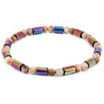 Bracelet cheville magn�tique h�matite / obsidienne ? drainage lymphatique, anti - gonflement ? unisexe ...