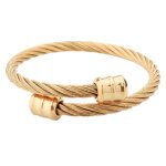 Fei yu - bracelet magntique de drainage lymphatique en ions titane osmium cble mtallique torsad en ...